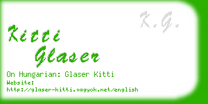 kitti glaser business card